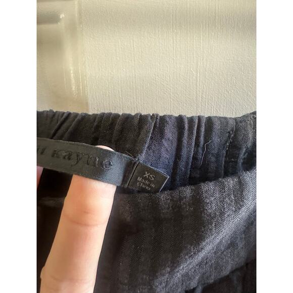 Jenni Kayne Seersucker Summer Dress Black Sz XS Cotton Rayon Black GREAT! - Picture 6 of 10